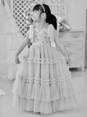 Imogen Long Tutu Dress in Cherry Blossom