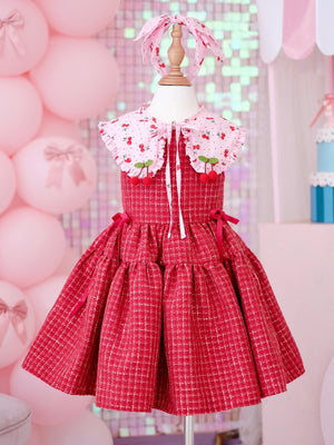 Cherry Set (Salome Collar and Double Bow Headband)