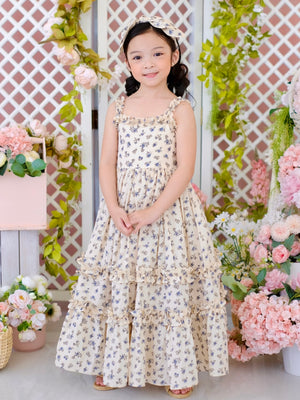 Ingrid Long Midi in Vintage Rose