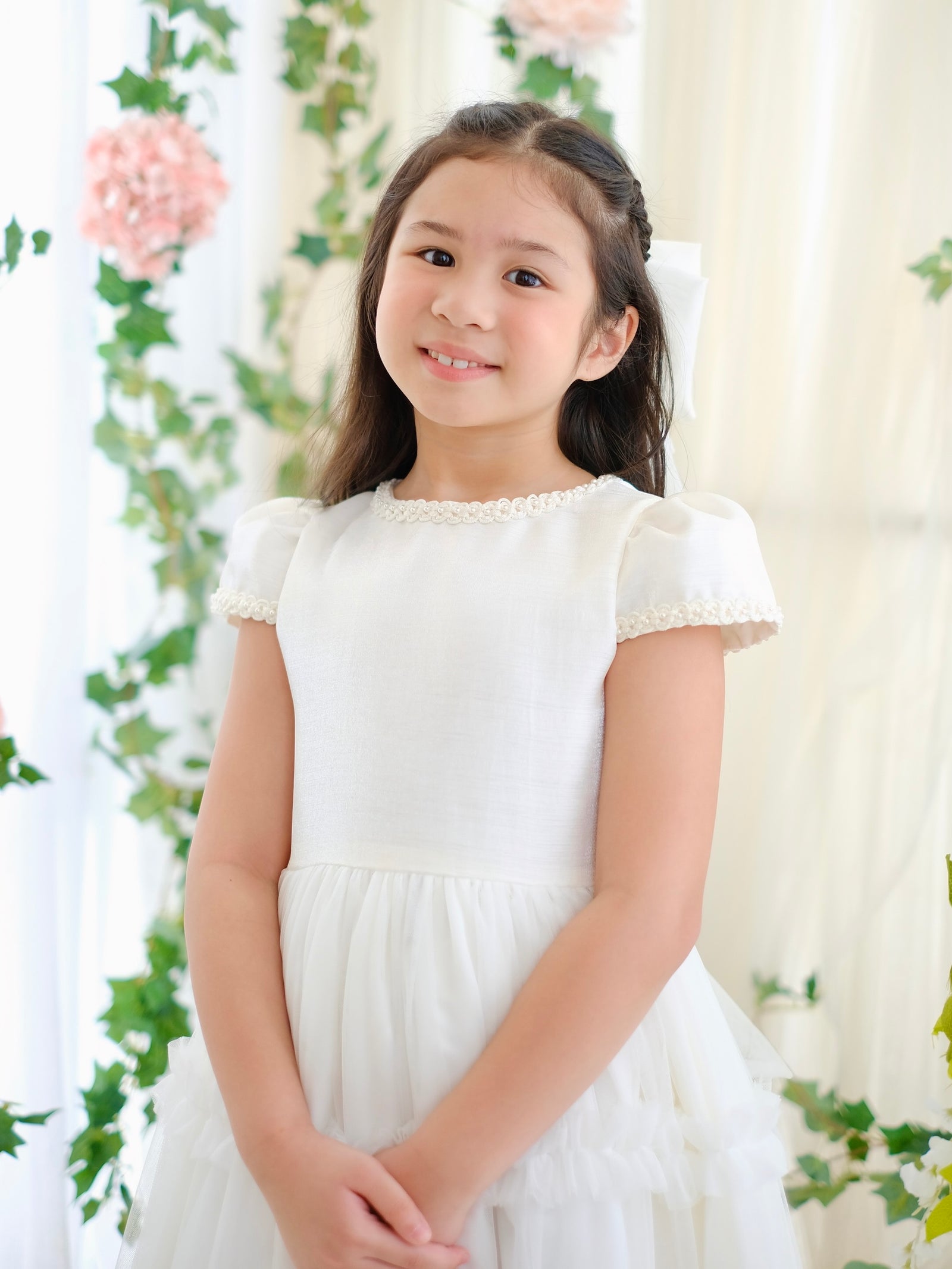 Iveline Pearl Tutu Dress | Long Midi
