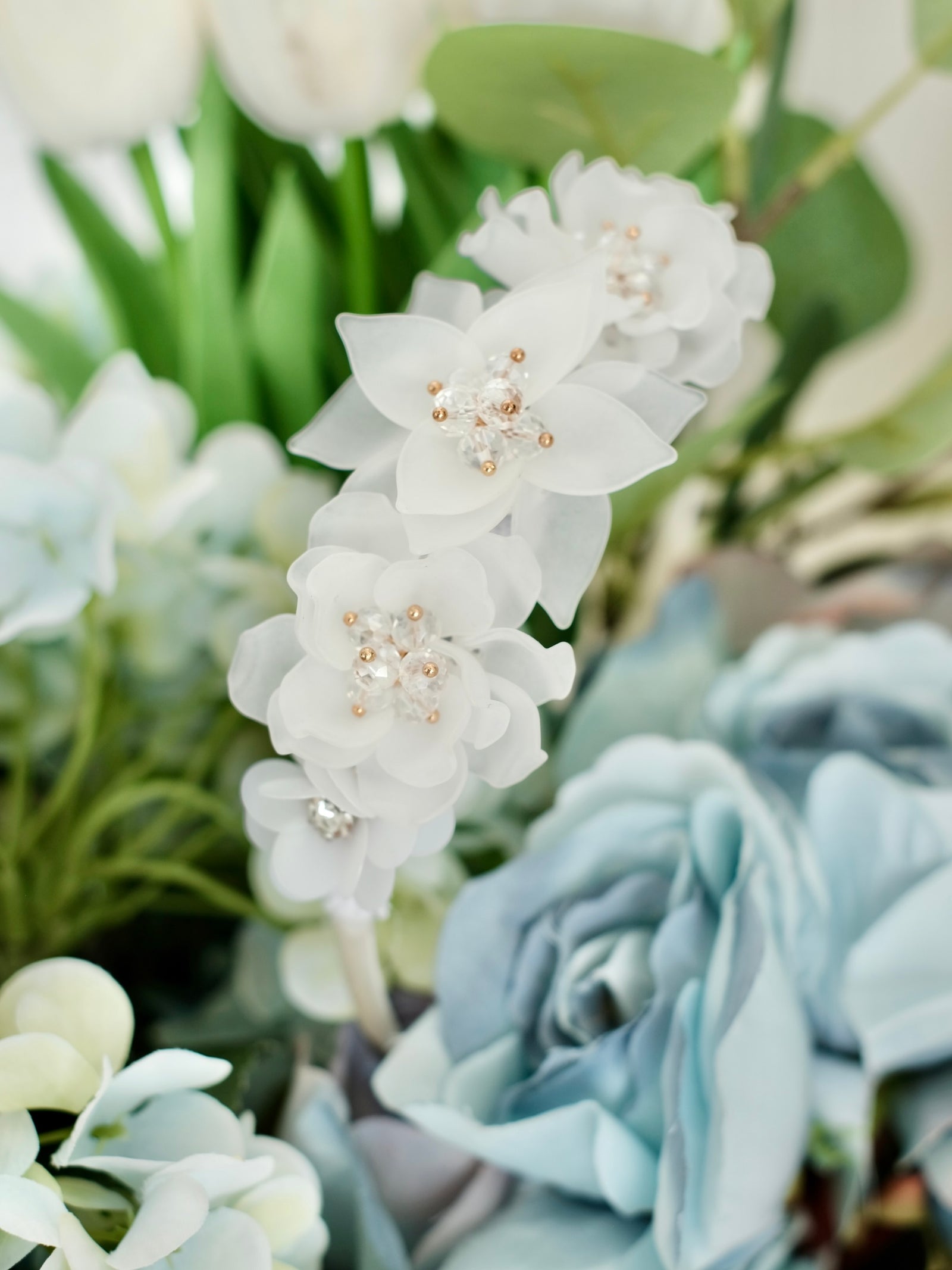 Frosted Floral Headband | White | Backorder