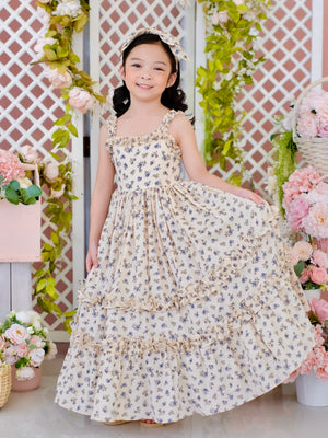 Ingrid Long Midi in Vintage Rose