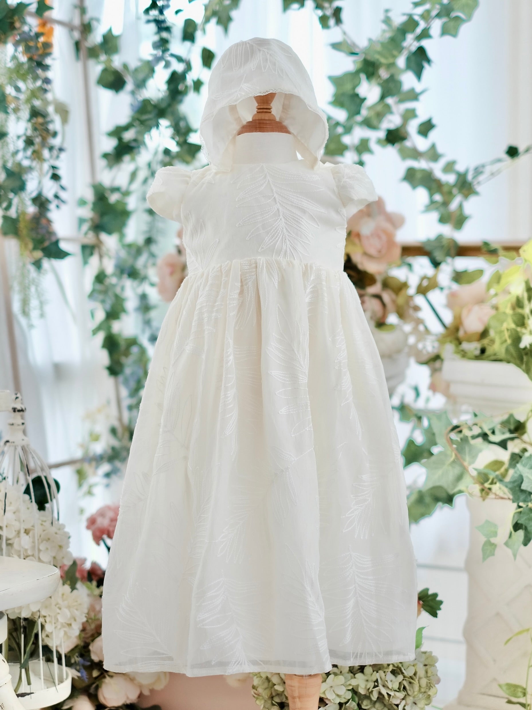 Sloane Embroidered Christening Gown Set - Laila and Lyra
