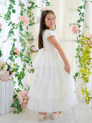 Iveline Pearl Tutu Dress | Long Midi