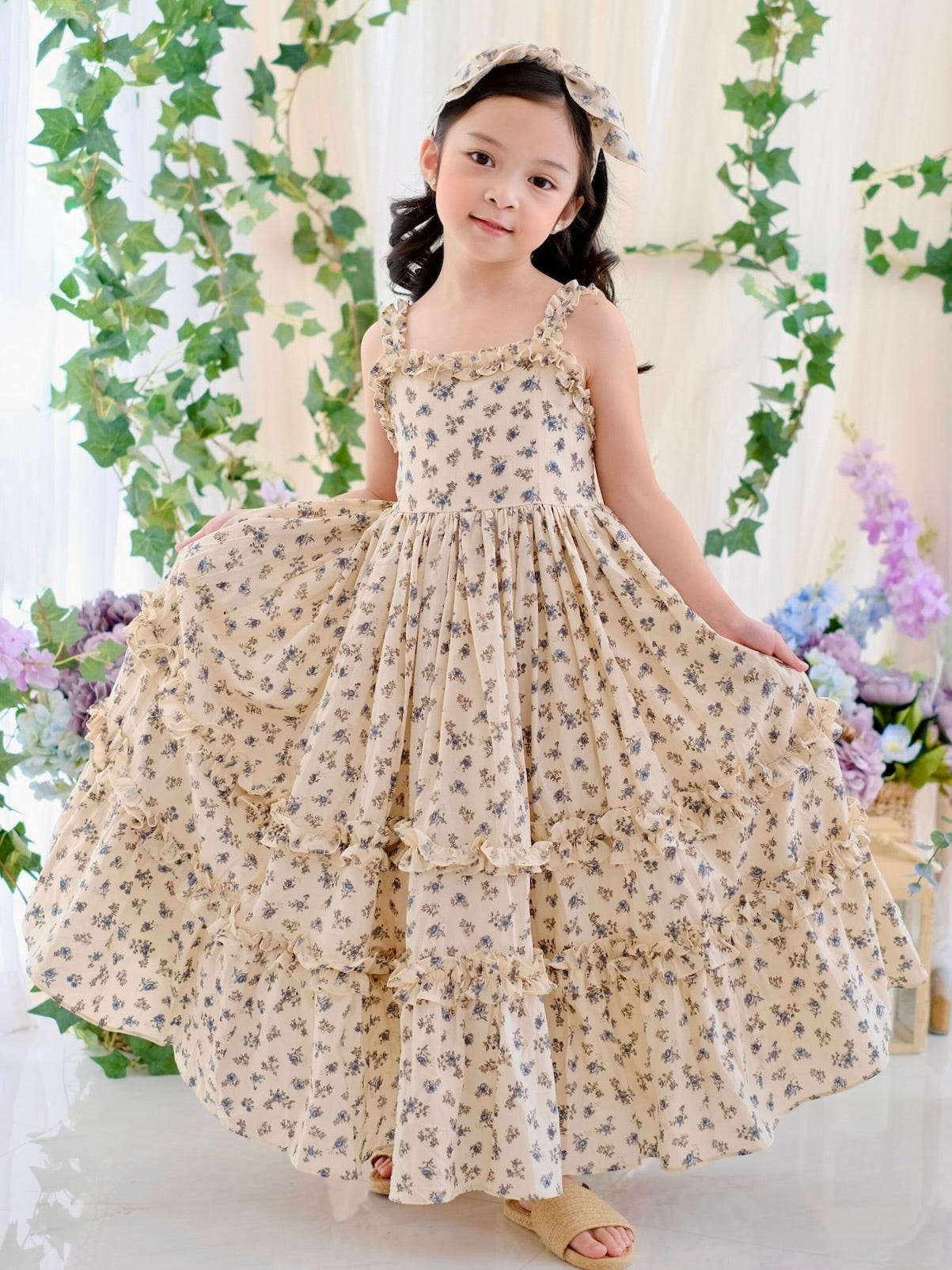 Ingrid Long Midi in Vintage Rose