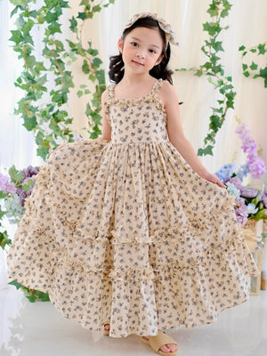Ingrid Long Midi in Vintage Rose