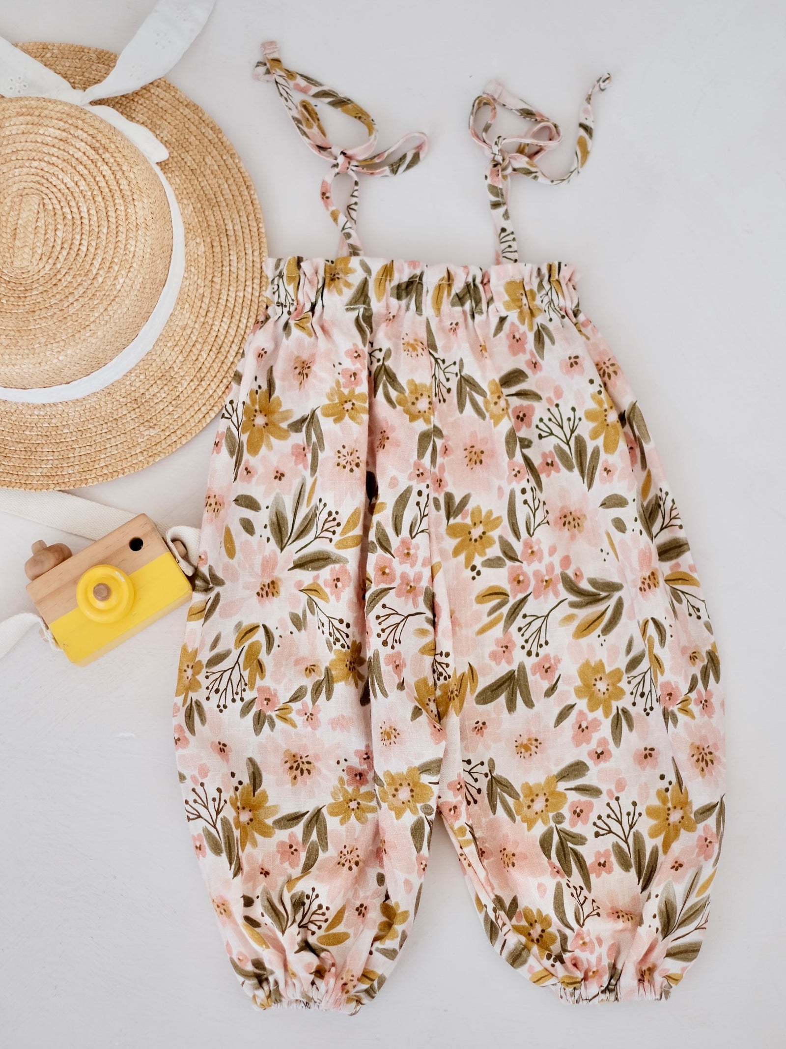 Luna Linen Jumpsuit | Blush Floral