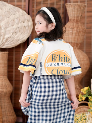 Carmelita Top | Yellow + Blue Linen