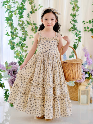 Ingrid Long Midi in Vintage Rose