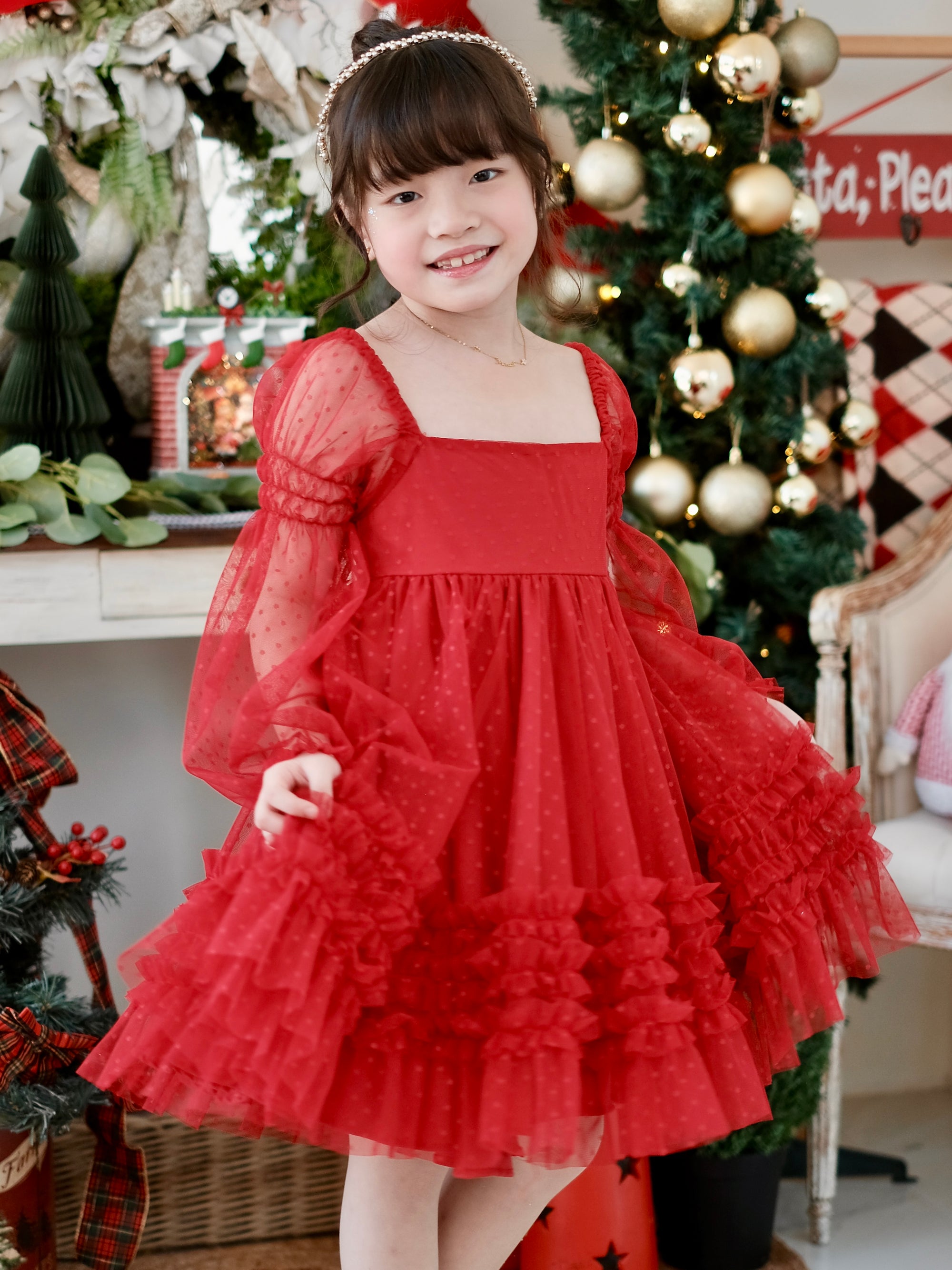 Paisley Doll Dress in Red