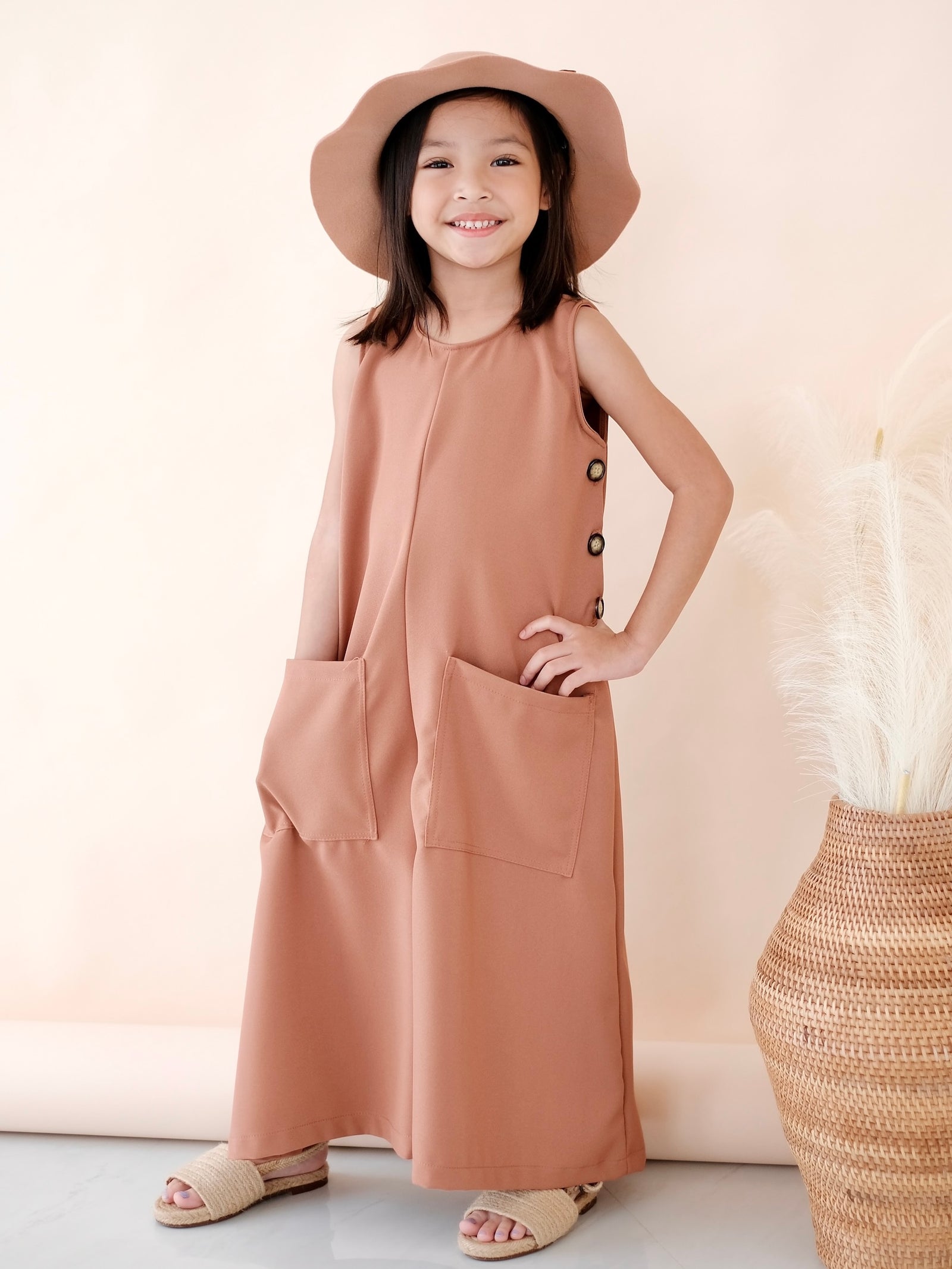 Corbin Jumpsuit | Mocha Mousse - Size 10