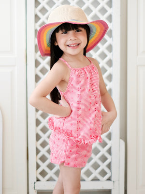 Raya Top in Pink Broderie