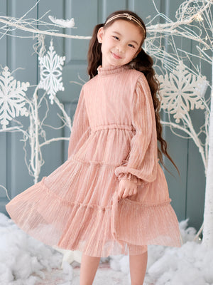 Anya | Pleated Sparkle Dress