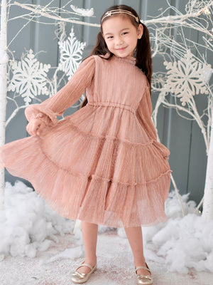 Anya | Pleated Sparkle Dress