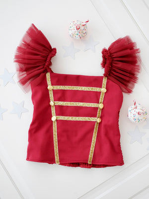 Laurette Nutcracker Top | Burgundy