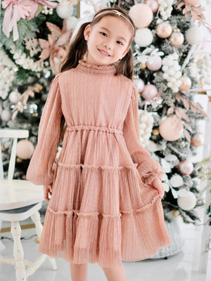 Anya | Pleated Sparkle Dress