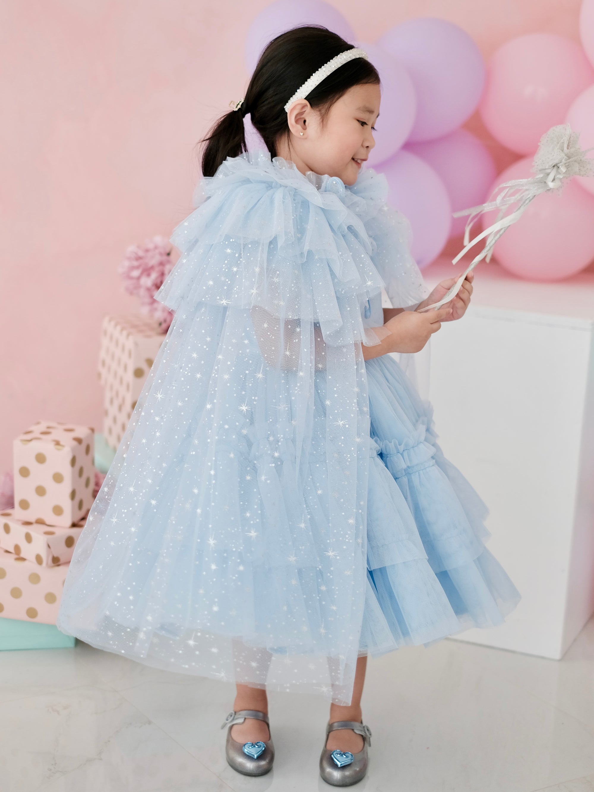 Charlotte Dress + Lilah Sparkle Cape