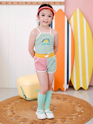 Ringer Shorts | Yellow, Mint, Pink