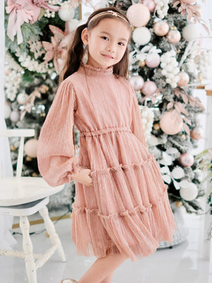 Anya | Pleated Sparkle Dress
