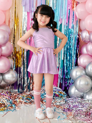 Purple Sparkle Skater Skirt