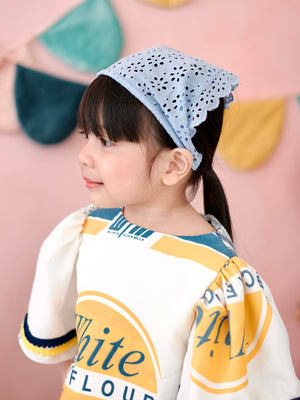 Headband Bandana | Blue Broderie