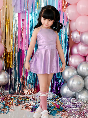 Purple Sparkle Skater Skirt