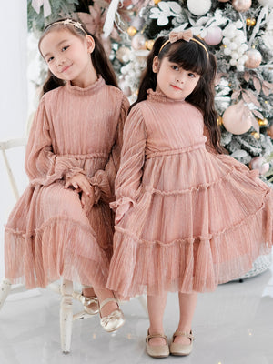 Anya | Pleated Sparkle Dress