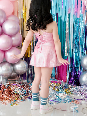 Pink Sparkle Skater Skirt