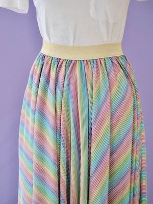 Rainbow Pleated Skirt | Women