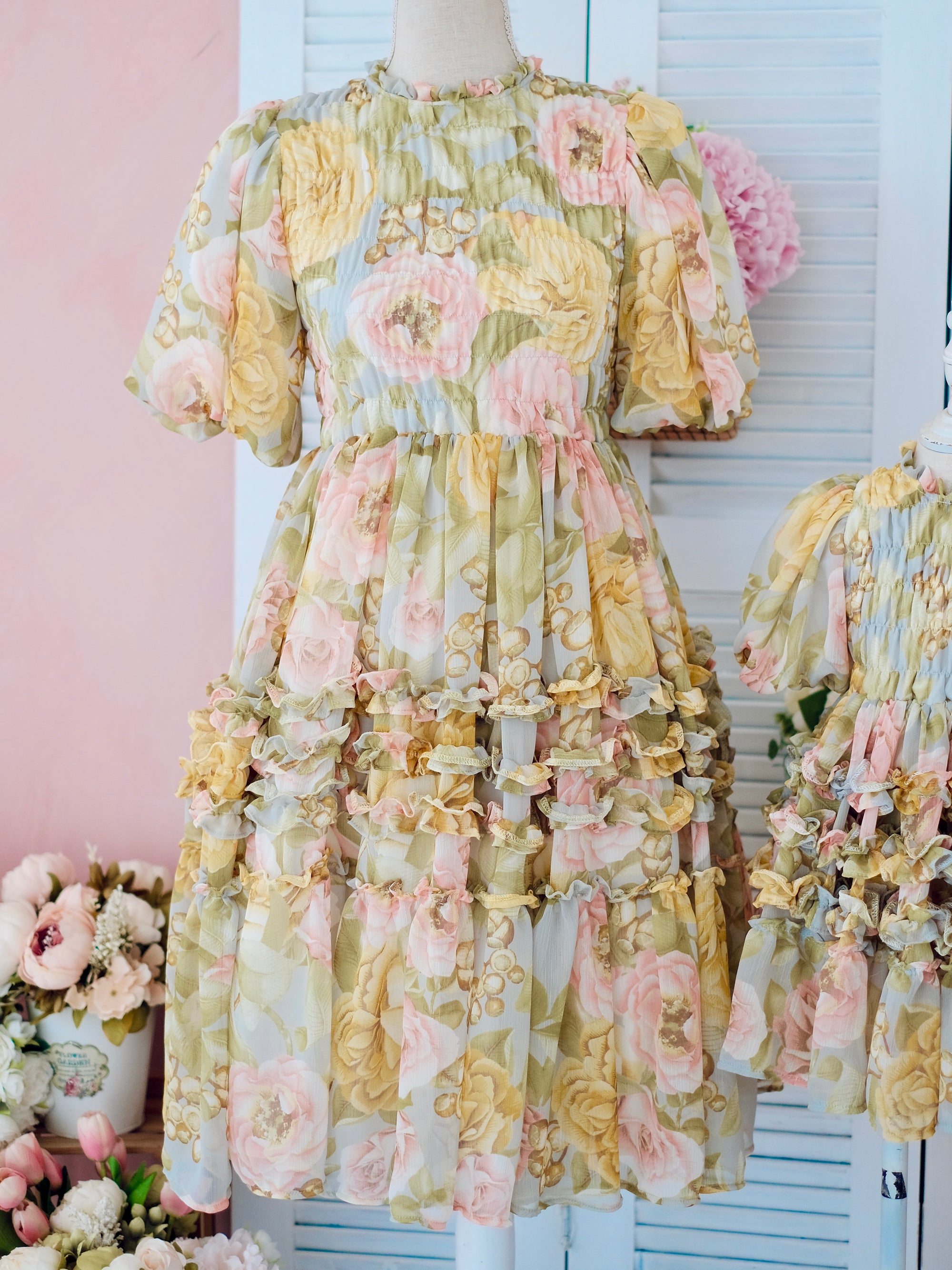 Sabrina Mini Dress in Rose Garden | Women