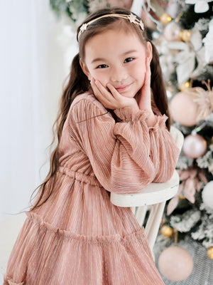 Anya | Pleated Sparkle Dress