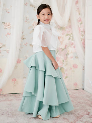 Lana Maxi Skirt in Misty Jade