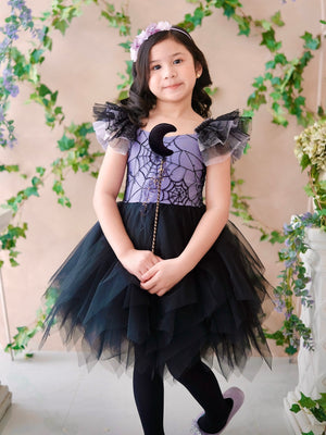 Keira Tutu Dress | Black & Purple