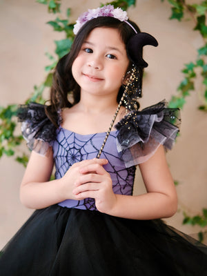 Keira Tutu Dress | Black & Purple