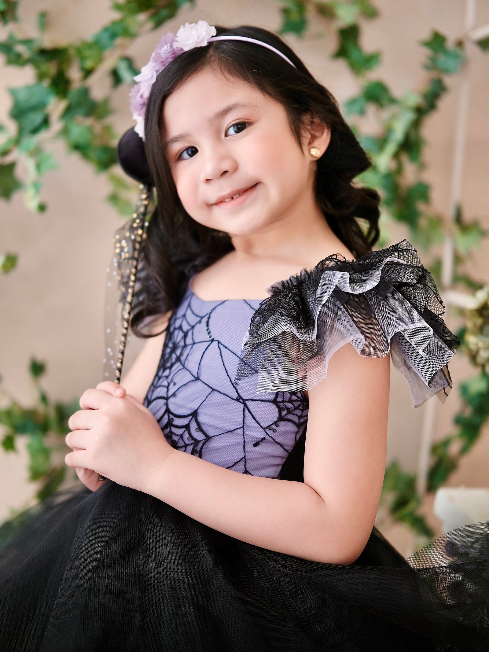 Keira Tutu Dress | Black & Purple