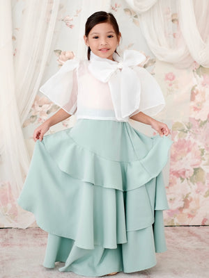Lana Maxi Skirt in Misty Jade