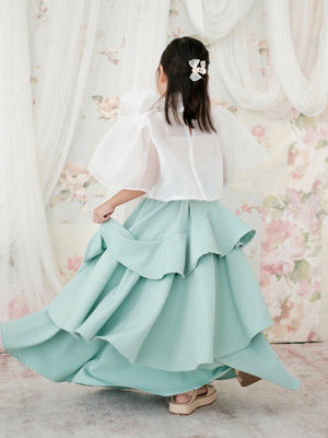 Lana Maxi Skirt in Misty Jade