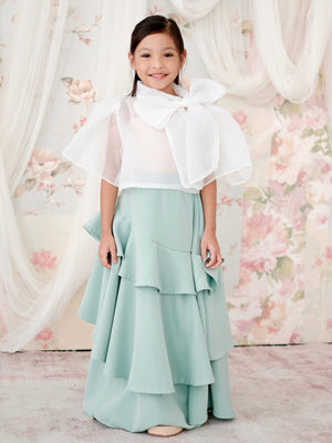 Lana Maxi Skirt in Misty Jade