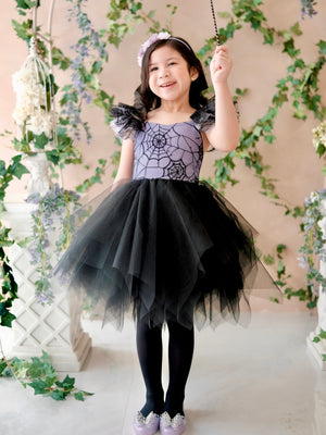 Keira Tutu Dress | Black & Purple