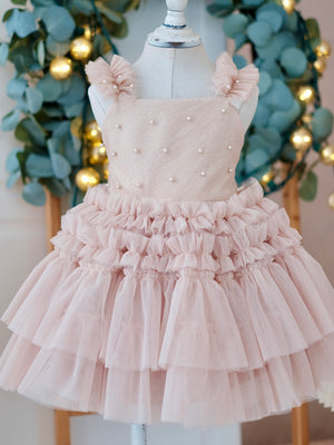 Emmanuelle Mini Tutu Dress | Champagne