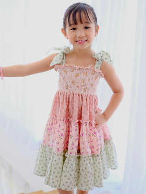 Kira Dress in Mixed Florals