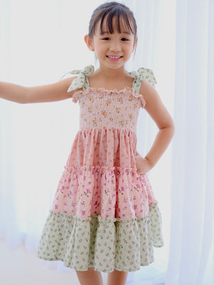 Kira Dress in Mixed Florals