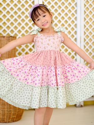 Kira Dress in Mixed Florals