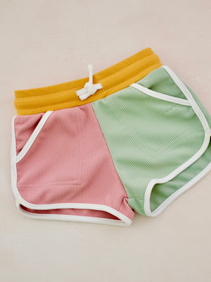 Ringer Shorts | Yellow, Mint, Pink