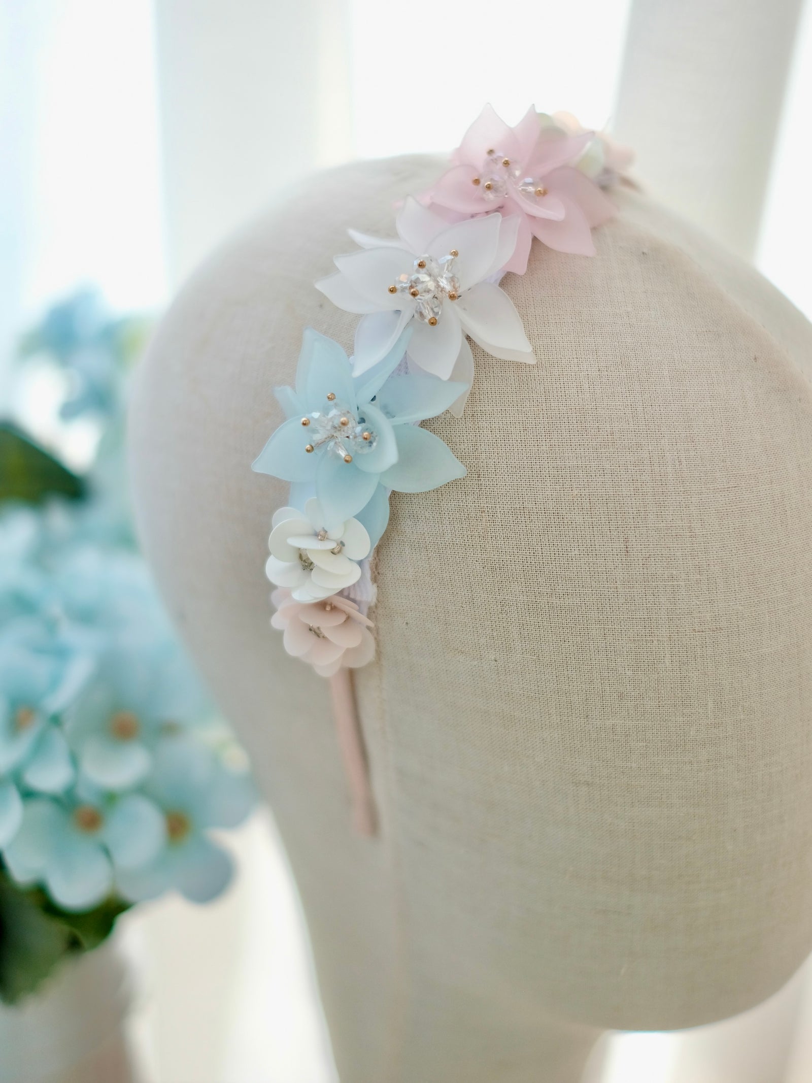 Frosted Floral Headband | Cotton Candy