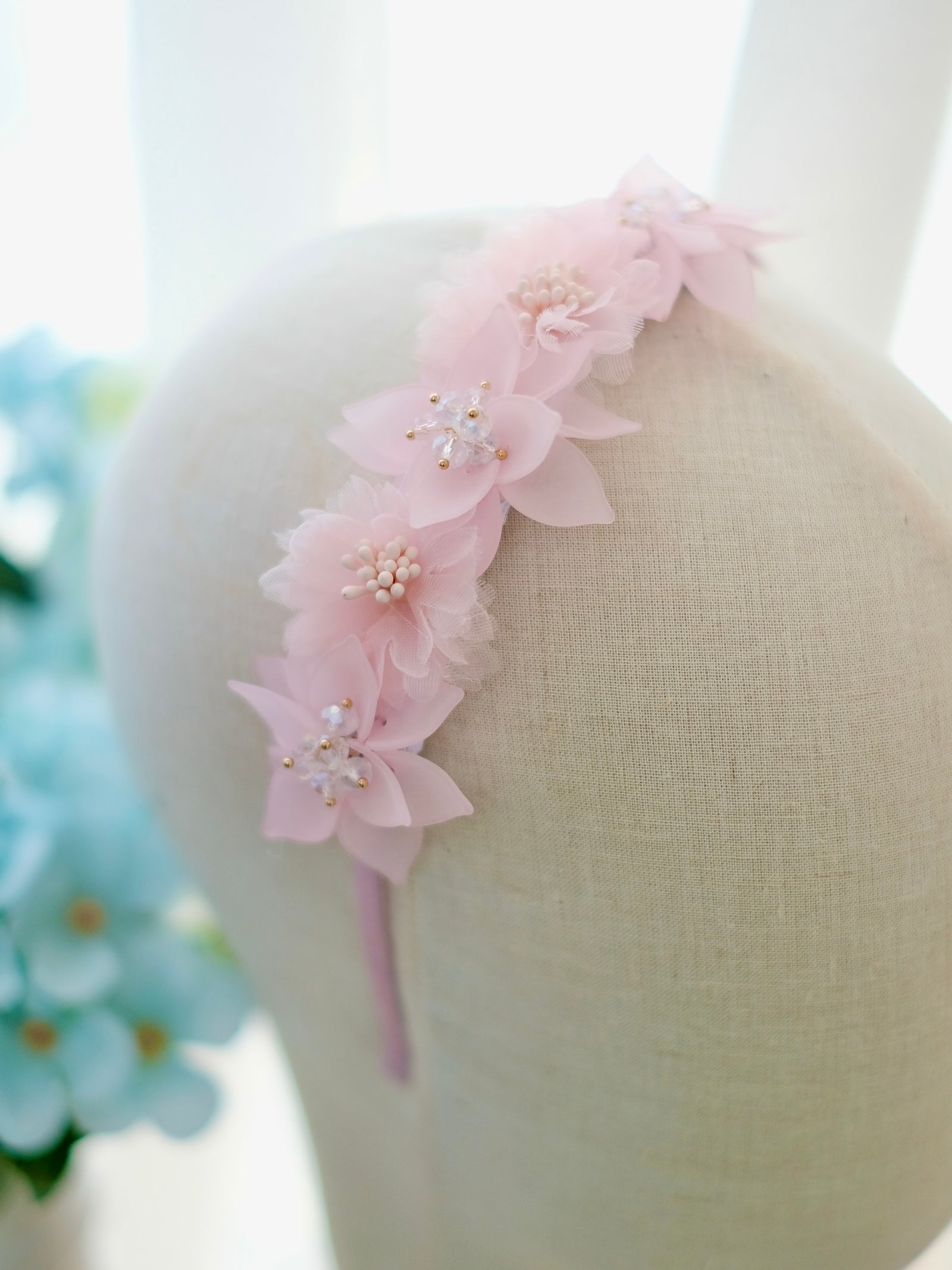 Frosted Floral Headband | Pink