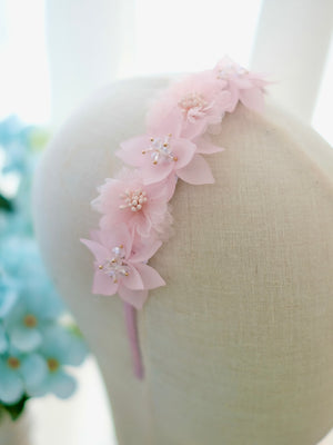 Frosted Floral Headband | Pink