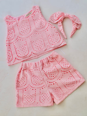 Arcata Broderie Set | Broderie Pink