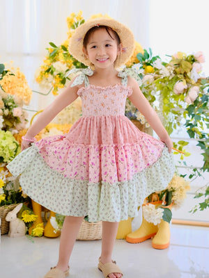 Kira Dress in Mixed Florals