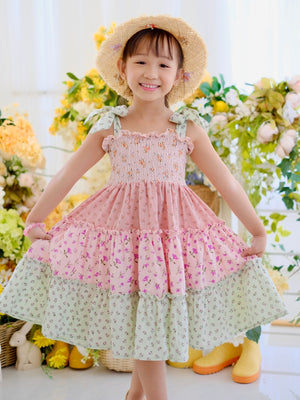 Kira Dress in Mixed Florals